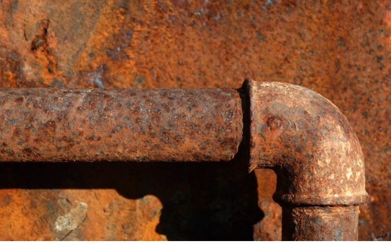 Rusted 304 Stainless Steel Water Pipe